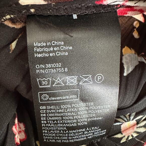 NEW GP & J Baker x H&M Grunge Midi Skirt Birds Floral Cottage Boho Indie Fall - Picture 8 of 9